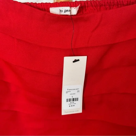 Francesca's Collections Red long Sleeve Crop Blouse - Picture 9 of 9